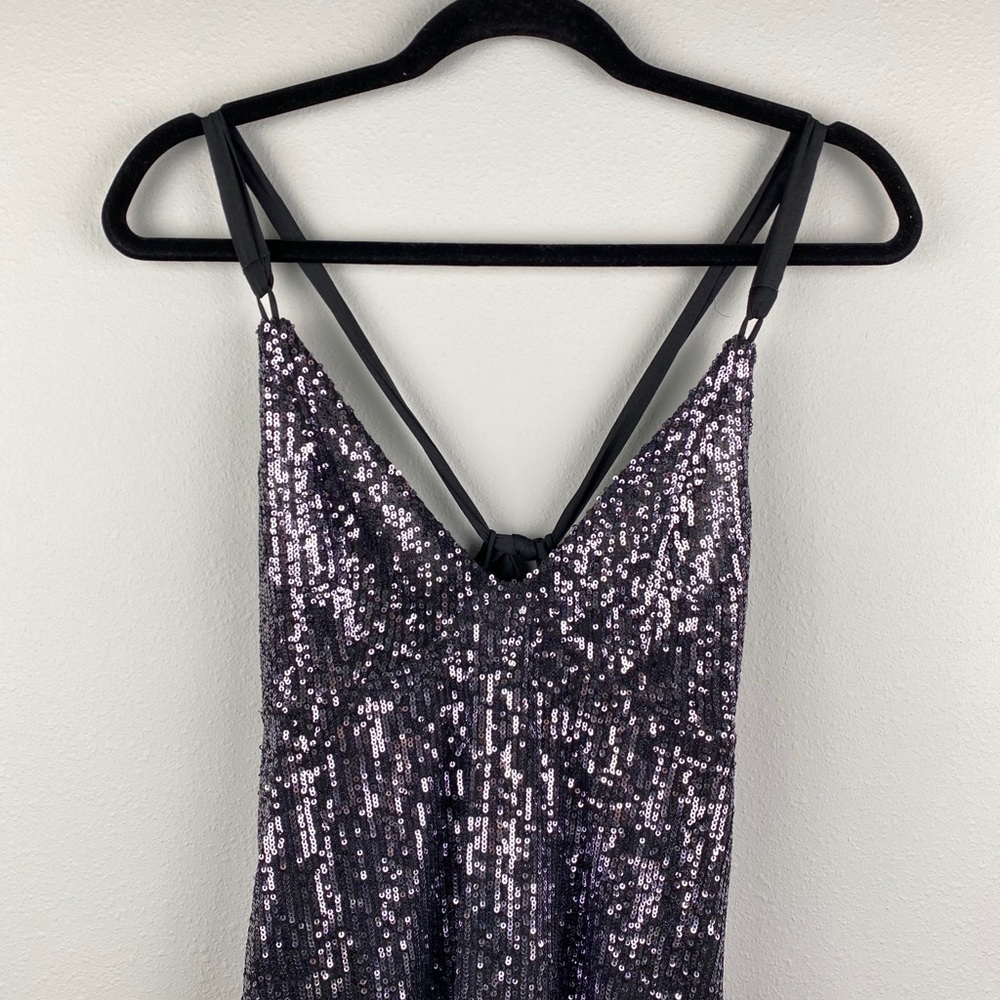 FREE PEOPLE Gold Rush Mini Dress in Black - Picture 8 of 11